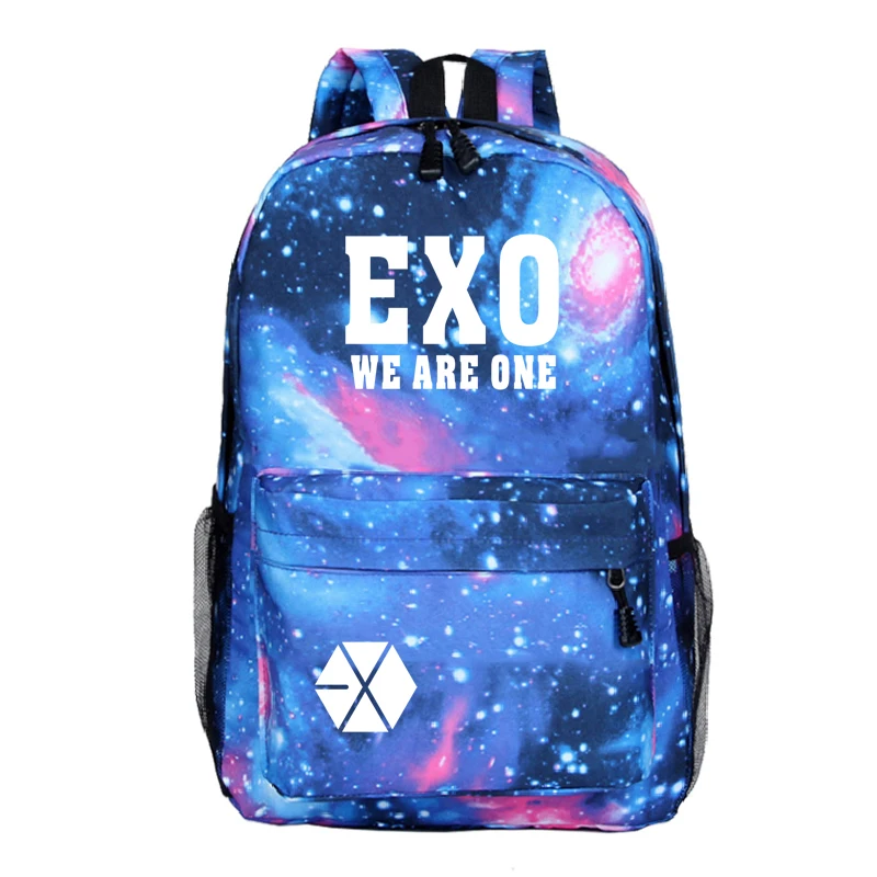 EXO рюкзак для мужчин и женщин модный школьный с новым рисунком мальчиков девочек