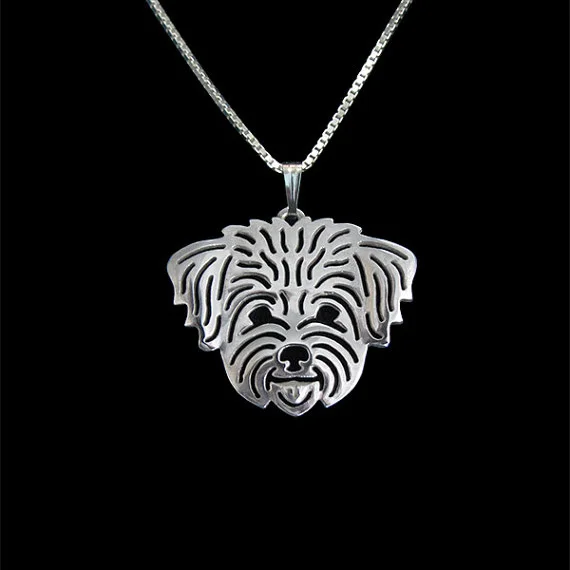 Ожерелье Shih-Tzu (в виде щенка) для женщин кулон с золотым и серебряным покрытием