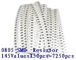 0805 SMD 5% комплект образцов резистора 1R 1M Ом 146valuesx20 шт. = 2920 бесплатная доставка|resistor