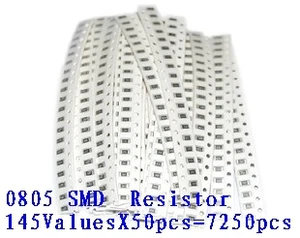 0805 SMD 5% комплект образцов резистора, 1R-1M Ом 146valuesx20 шт. = 2920 шт., бесплатная доставка