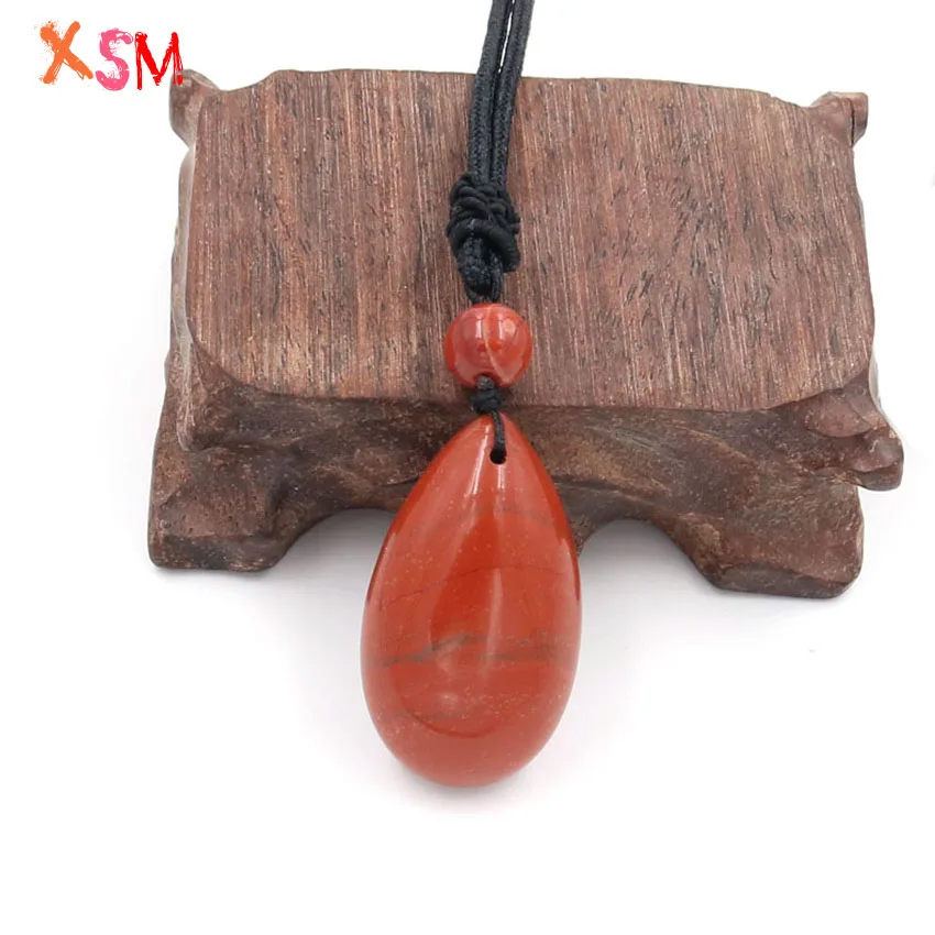Red Stone Xinshangmie модный натуральный камень аметисты розовый Quartzs форма капли воды подвески ожерелье для женщин очаровательные ювелирные изделия - Окраска металла: Red Stone