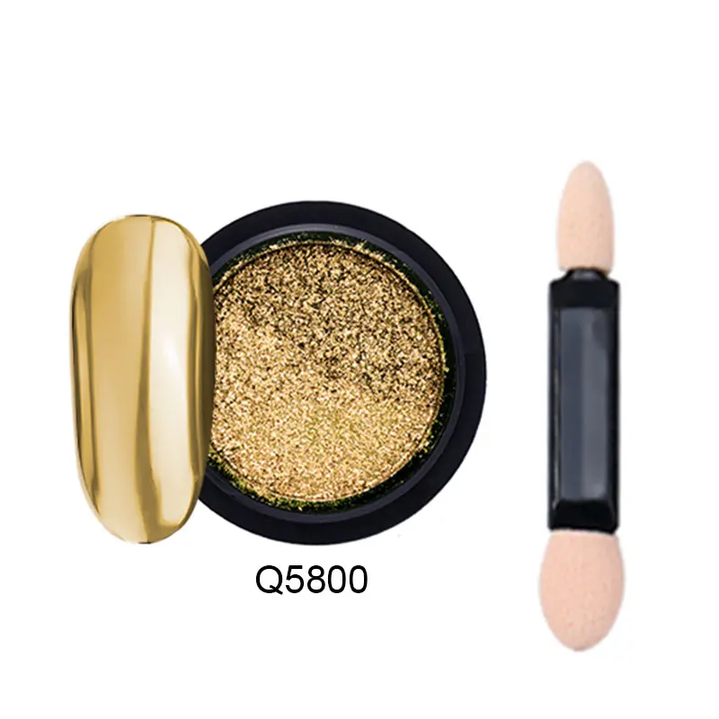 Saviland Bubble Nails Волшебное Зеркало розовое золото серебро черный блеск пыль DIY маникюр Гель-лак для нейл-арта хромированное украшение - Цвет: NT144Q5800