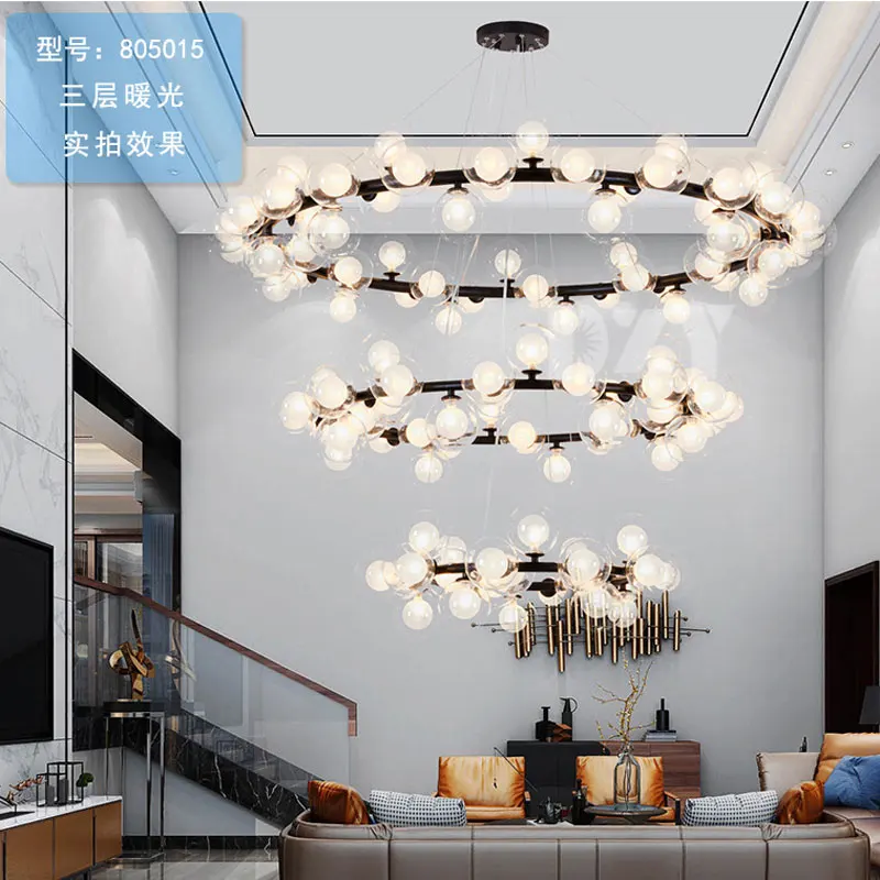 Стеклянные подвесные лампы с пузырьками волшебные бобы современные