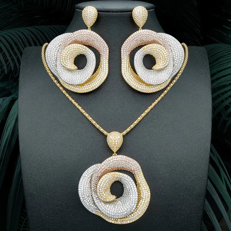 ModemAngel Высокое качество Геометрическая круглая подвеска ожерелье и серьги для