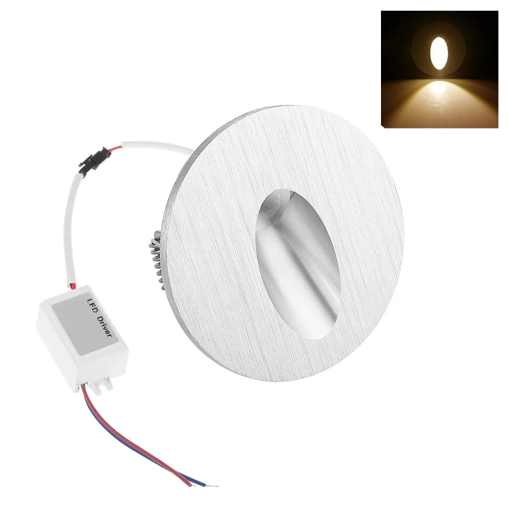 Серебряная оболочка светодиодные Настенные светильники 3 Вт встраиваемые для