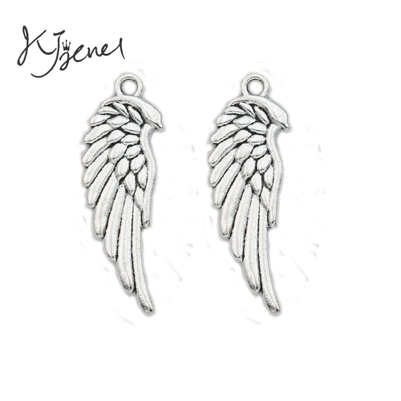 Посеребренные бусины с крыльями ангела в античном стиле Подвески для