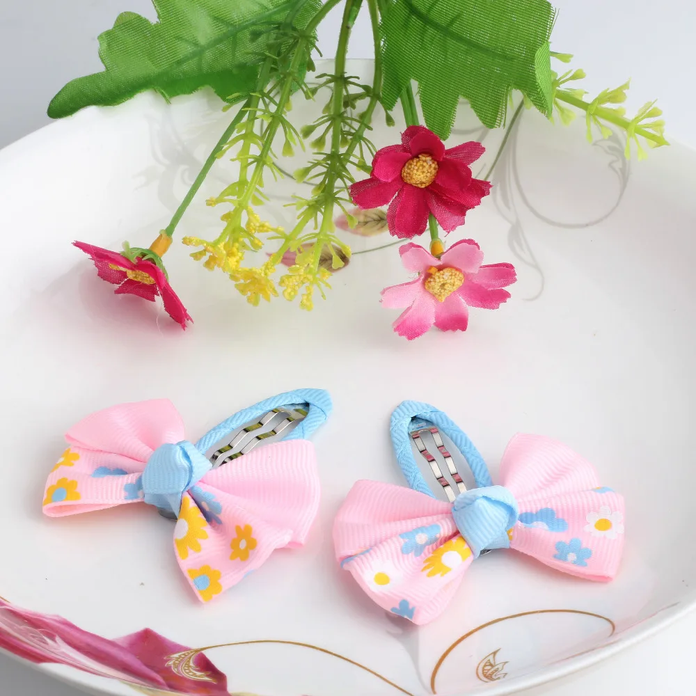 2 шт./компл. аксессуары для волос M MISM милые заколки с бантом в горошек карамельных