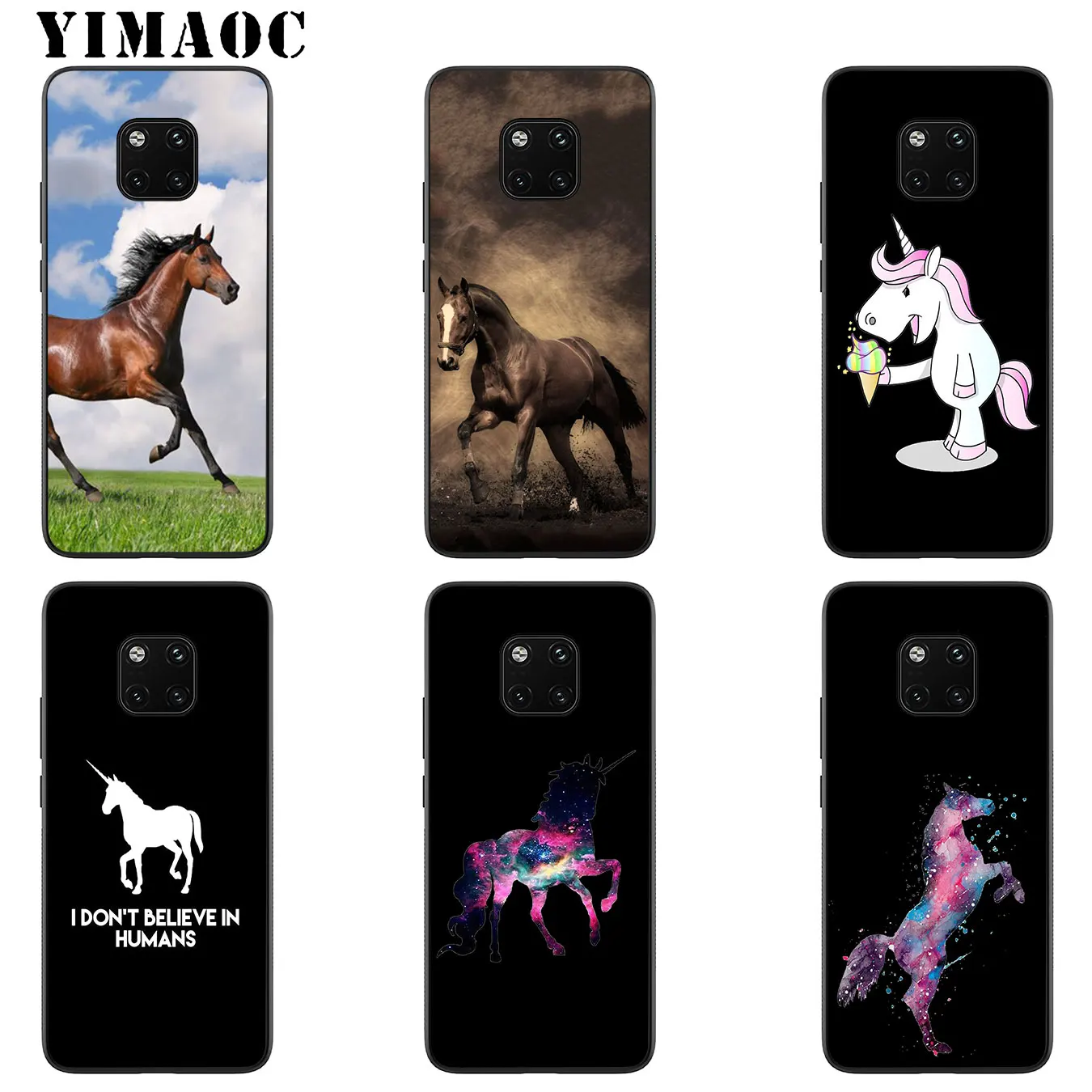 Мягкий силиконовый чехол для телефона YIMAOC Horse Animal Unicorn Для Huawei Mate 30 20 10 Pro Lite Nova 5I 5t 5
