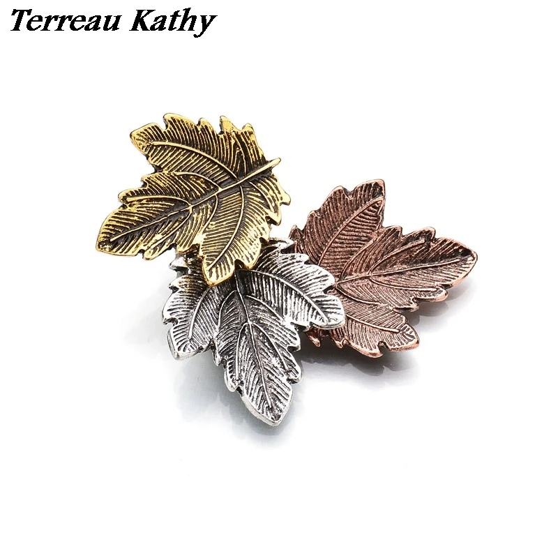 Женская Винтажная брошь в виде листа Terreau Kathy изысканный воротник аксессуары для