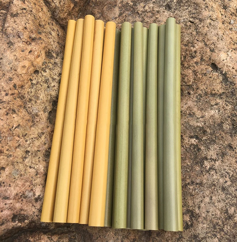 Useful 12pcs/set Bamboo Drinking Straws Reusable Eco-Friendly Party Kitchen + Clean Brush for Drop Shipping wholesale | Дом и сад
