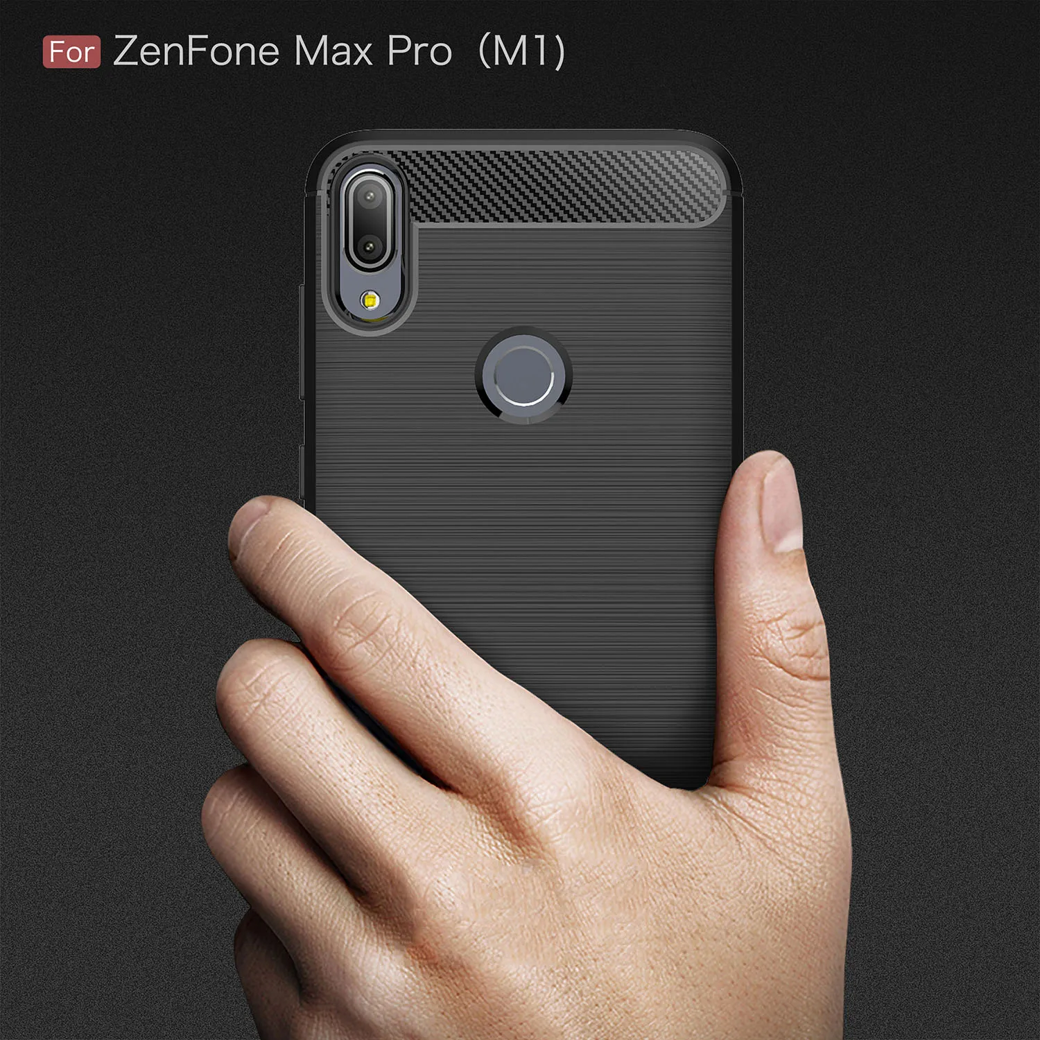 Для Asus Zenfone Max Pro (M1) ZB601KL чехол тонкий крутой из углеродного волокна Мягкий