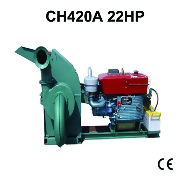 22HP CF420A Электрический старт дизельный двигатель молотковая мельница с