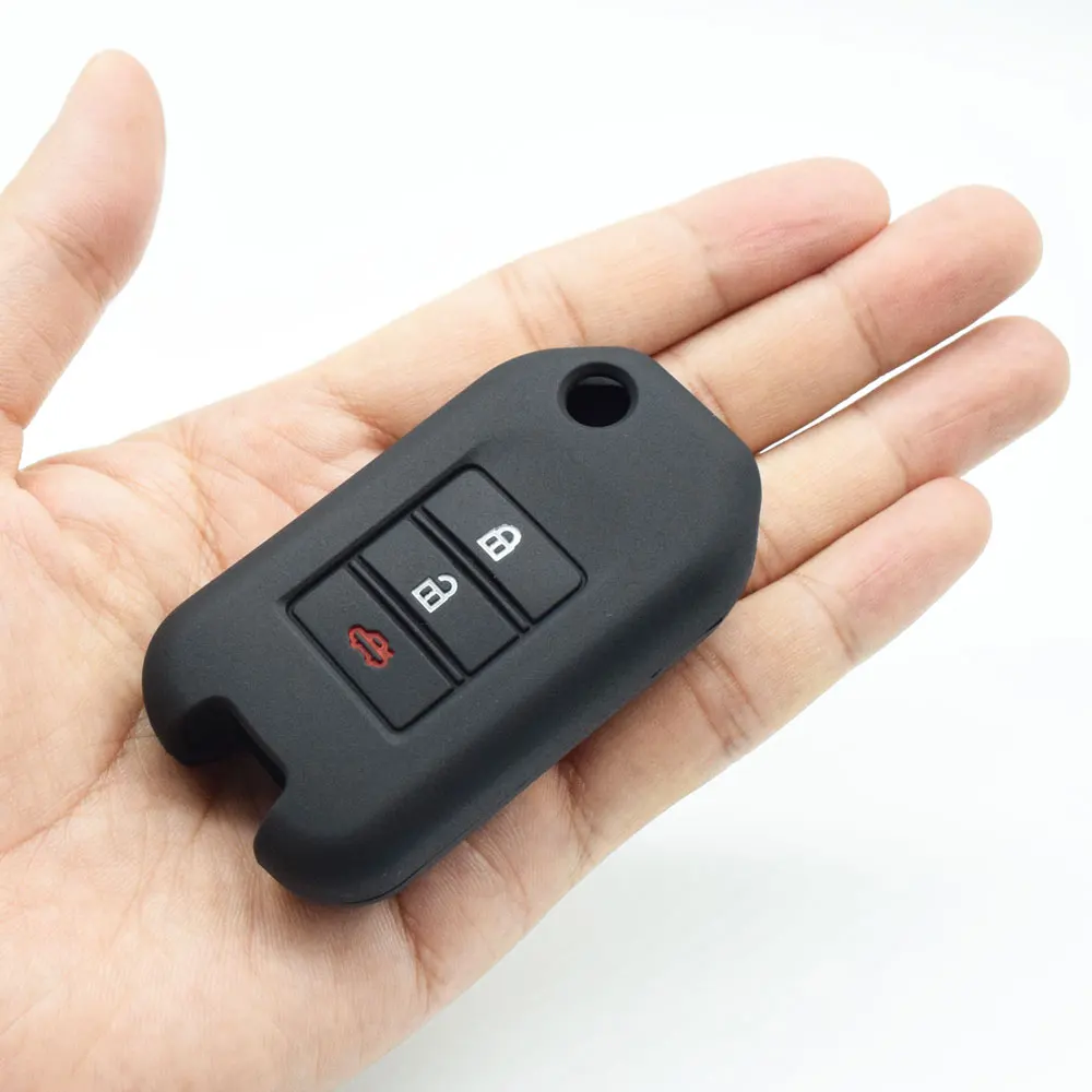Складные 3 кнопки силиконовые чехлы для ключей автомобиля дистанционный Брелок
