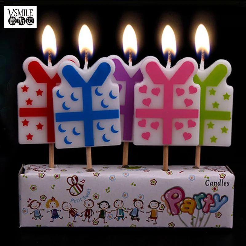 5 шт цветная подарочная коробка зонтик дети день рождения кекс топперы