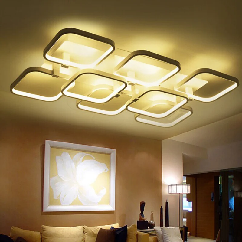 Потолочные светильники для гостиной спальни акрила современные квадратные