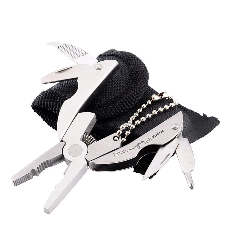 Hot Sale! Multifunctional Portable Pocket Tools Stainless Steel Foldable Keychain Plier Screwdriver Outdoor Camping Hiking | Спорт и