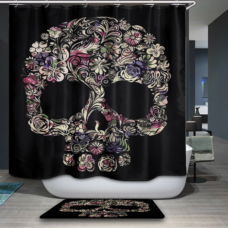 3d занавеска для душа с черепом готовые современные занавески принтом зебры