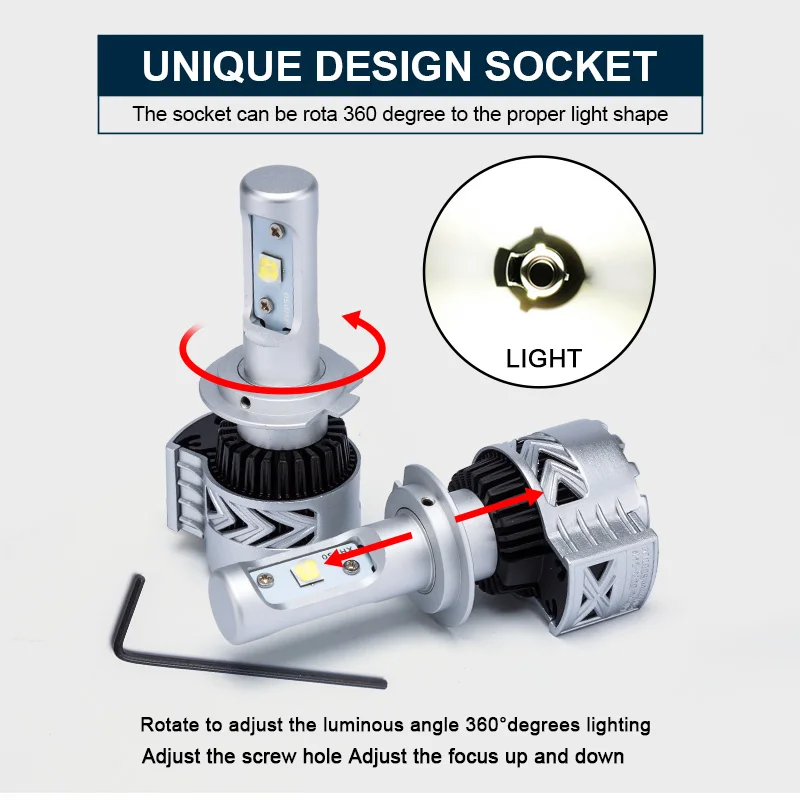 72 Вт 12000LM авто СВЕТОДИОДНЫЕ Фары Комплект H11 H4 Hi/lo Луч Высокой Power led лампы H7 H8 H9 9005 HB3