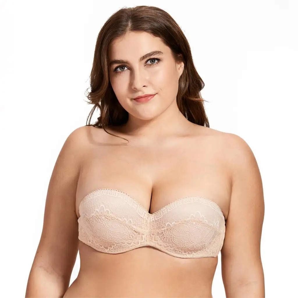 DELIMIRA женский слегка мягкий бюстгальтер на косточках - Цвет: Beige02
