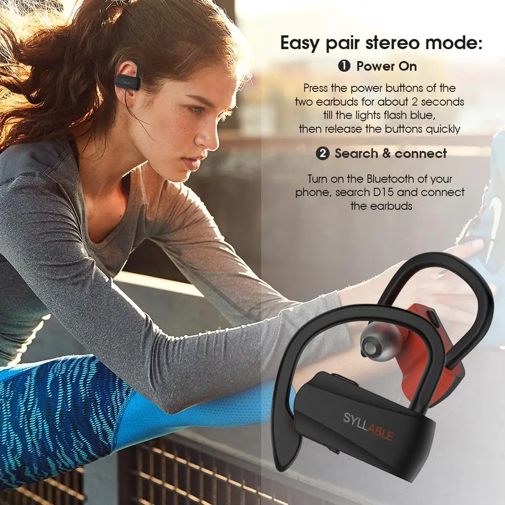 Оригинальные SYLLABLE D15 TWS 6 часов Bluetooth наушники истинные беспроводные стерео