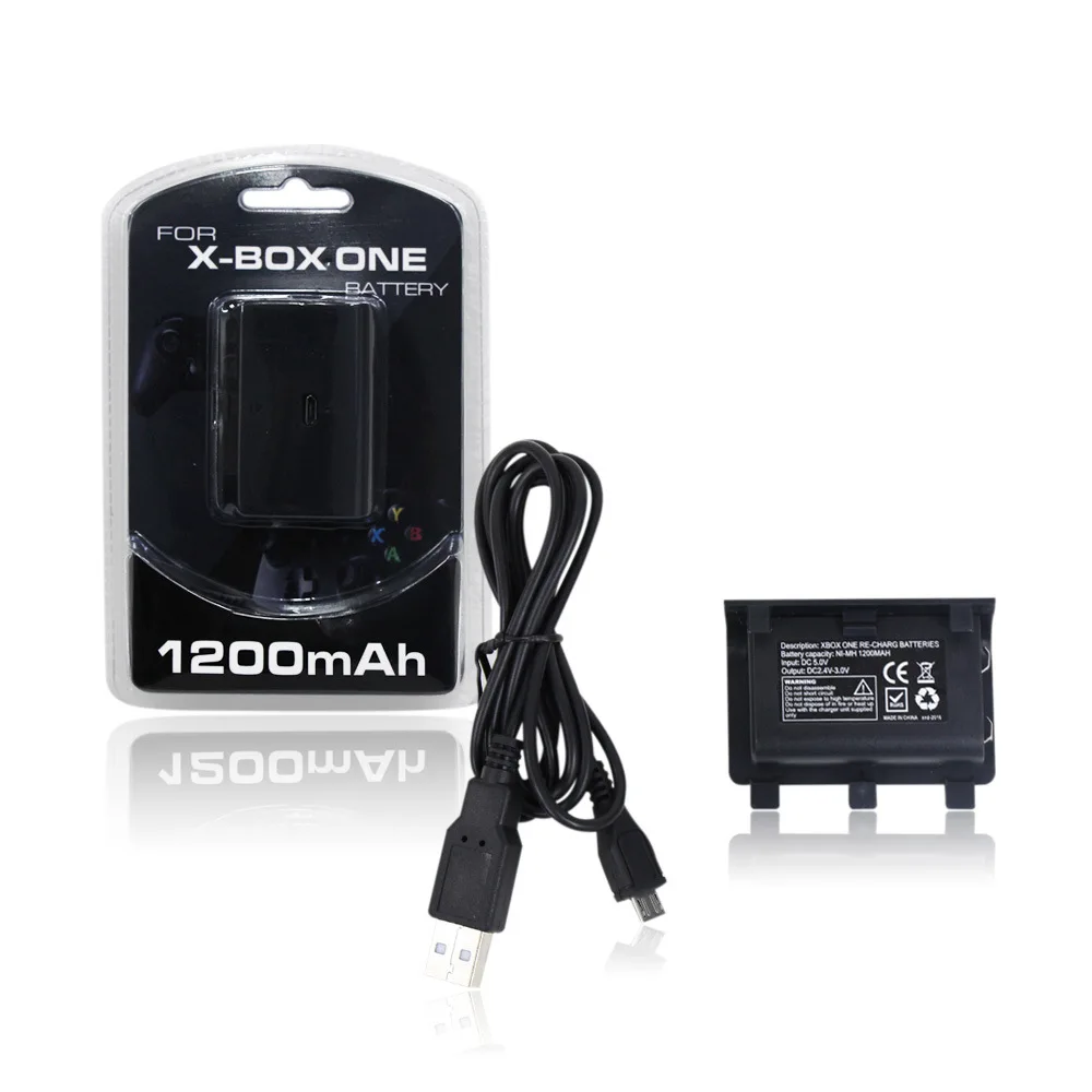 Аккумуляторная батарея 1200 мАч с USB кабелем для Microsoft XBOX ONE беспроводной контроллер