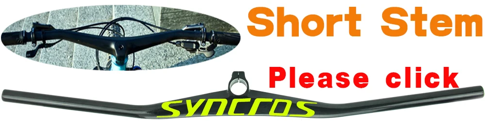 Syn Custom Champion MTB велосипедный стояк-17 градусов однообразный Интегрированный руль со стволом 3 к черный матовый углеродный MTB руль