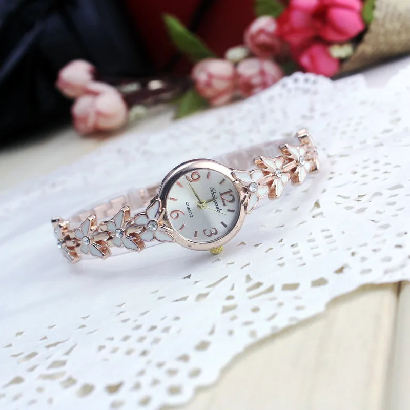 2016 Горячая Распродажа модные часы Chaoyada женские из нержавеющей стали Кварцевые