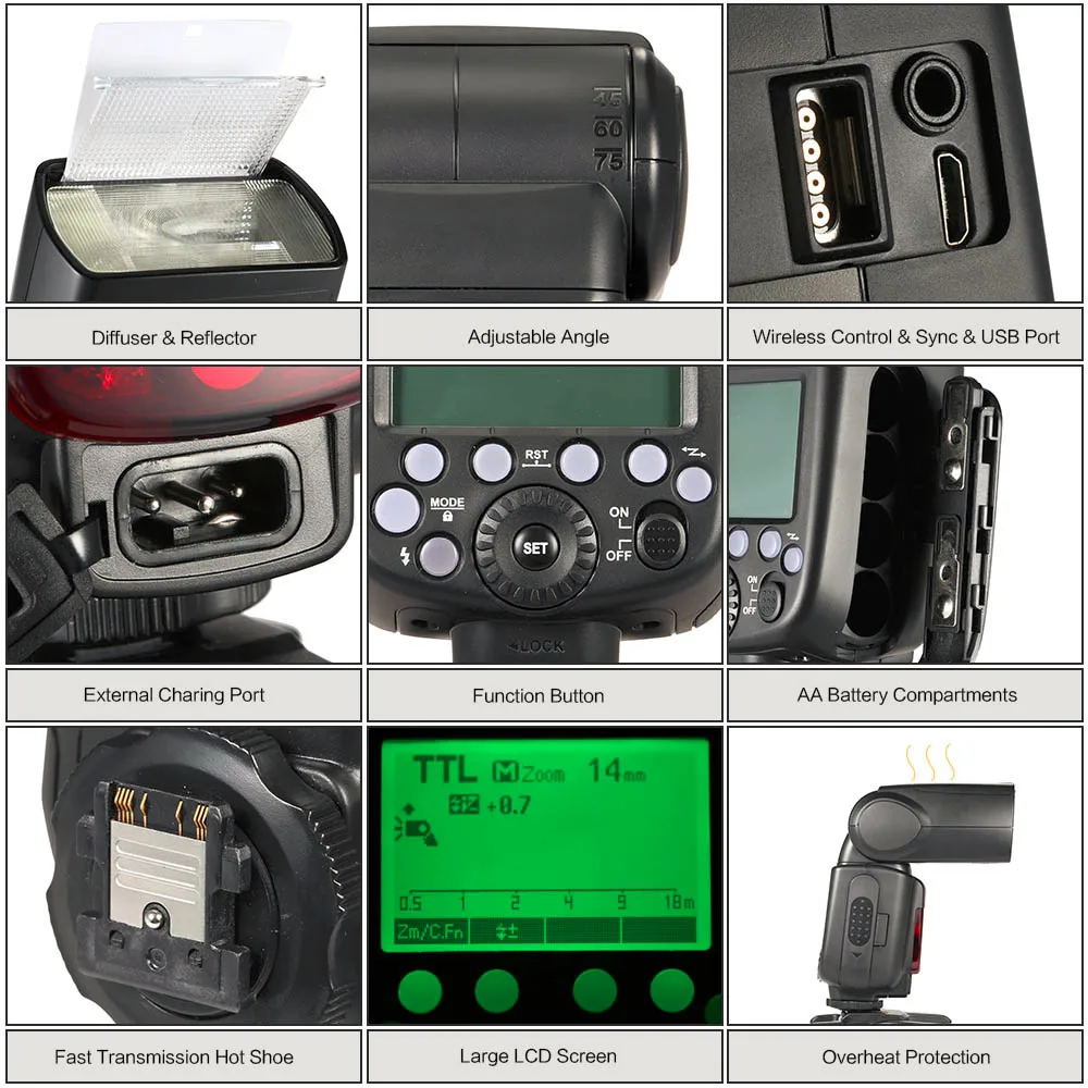 Беспроводная вспышка Godox TT685S 2,4G HSS 1/8000s i-ttl GN60+ X1T-S триггер для sony A77II A7RII A7R A58 A9 A99 A6300 A6500