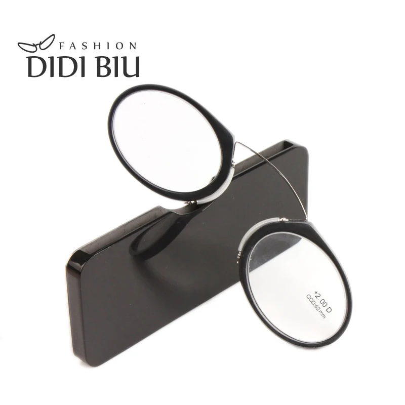 DIDI титановые мини очки для чтения, клипса для носа, очки для дальнозоркости, ретро сплав, коробка, очки по рецепту, степень от 1,0 до 3,5, H694