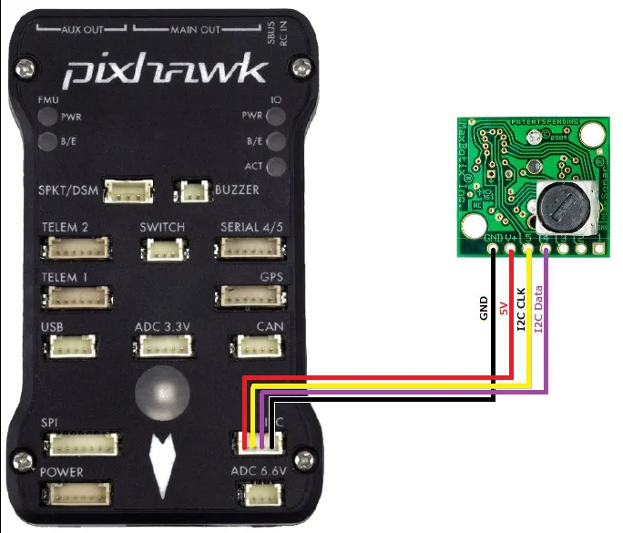 Для APM для ультразвукового преобразователя Pixhawk XL MaxSonar EZ4 ультразвуковой