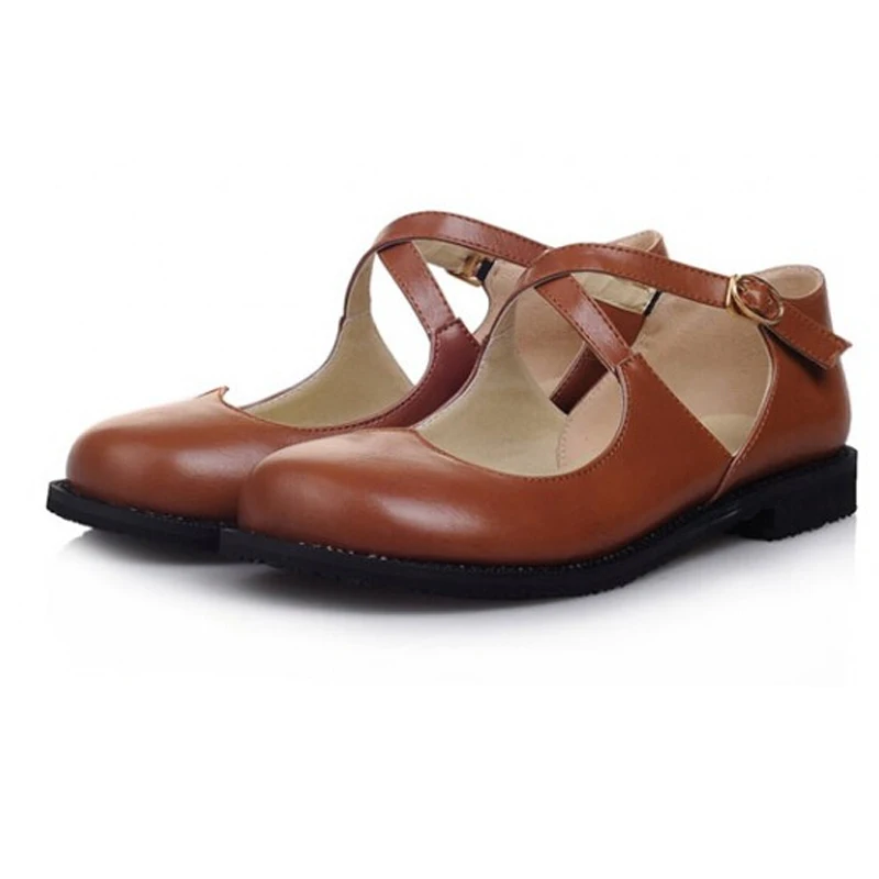 Женские туфли-оксфорды на плоской подошве сезон весна женские винтажные