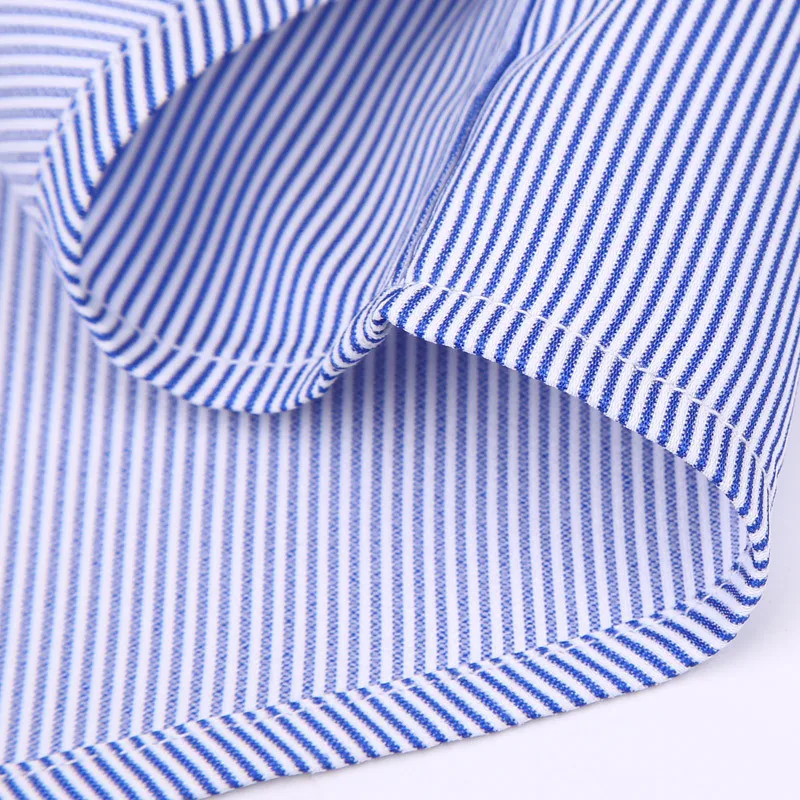 Мужские деловые облегающие рубашки из хлопка и бамбукового волокна с длинным