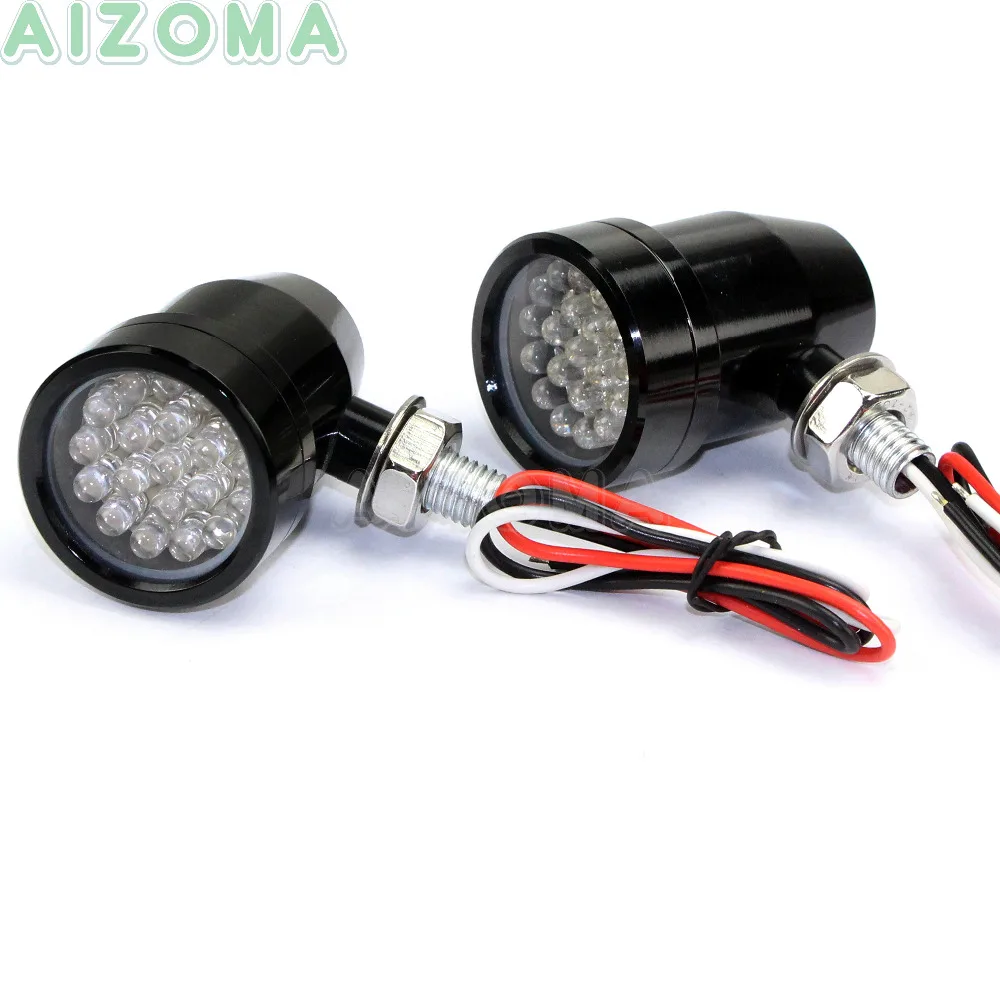 Universal LED Turn Signal Indicators Light Amber Flasher Lamp Rear Front Blinker For Harley Sportster Super Low Roadster Iron883 |