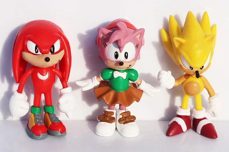 3 inch 7 см SEGA Sonic the Hedgehog Рисунок Игрушка ПВХ игрушки Звуковые Символы выяснить brinquedos