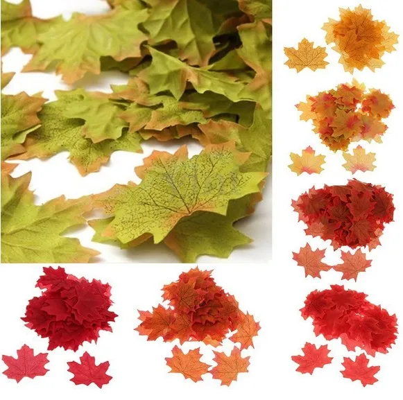 50 шт. разноцветные искусственные кленовые листья|fall leaves|artificial maple leavesmaple leaf |