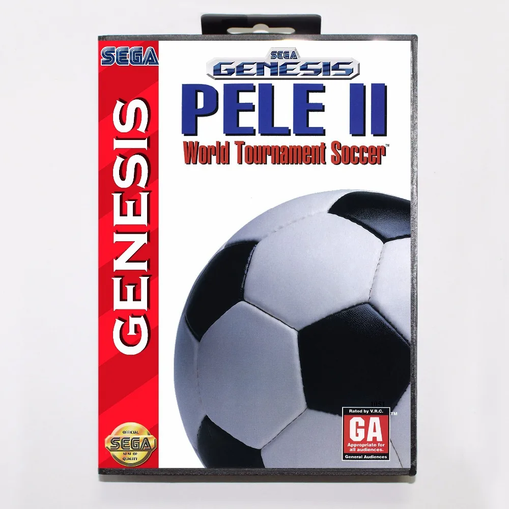 

Игровой картридж Pele 2 16 бит, игровая карта MD с розничной коробкой для Sega Mega Drive для Genesis