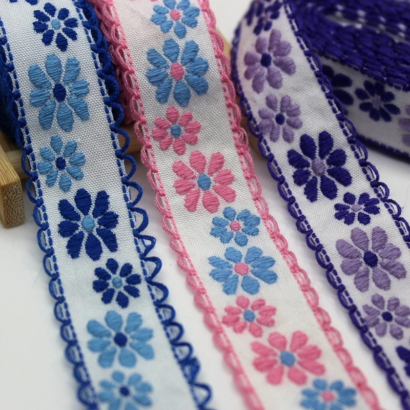 Ethnic lace Polyester cotton ribbon embroidered jacquard trim webbing embellishments for sewing 3yards/lot Width 2CM | Дом и сад