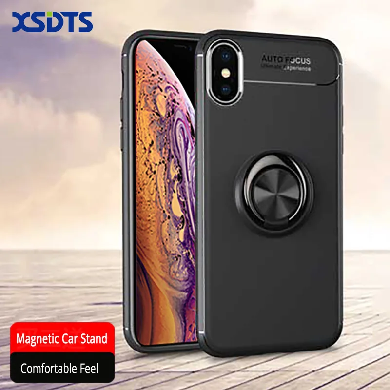 Мягкие силиконовые чехол для iPhone XS Max X XR 8 плюс 7 6 s магнитная всасывания Кронштейн