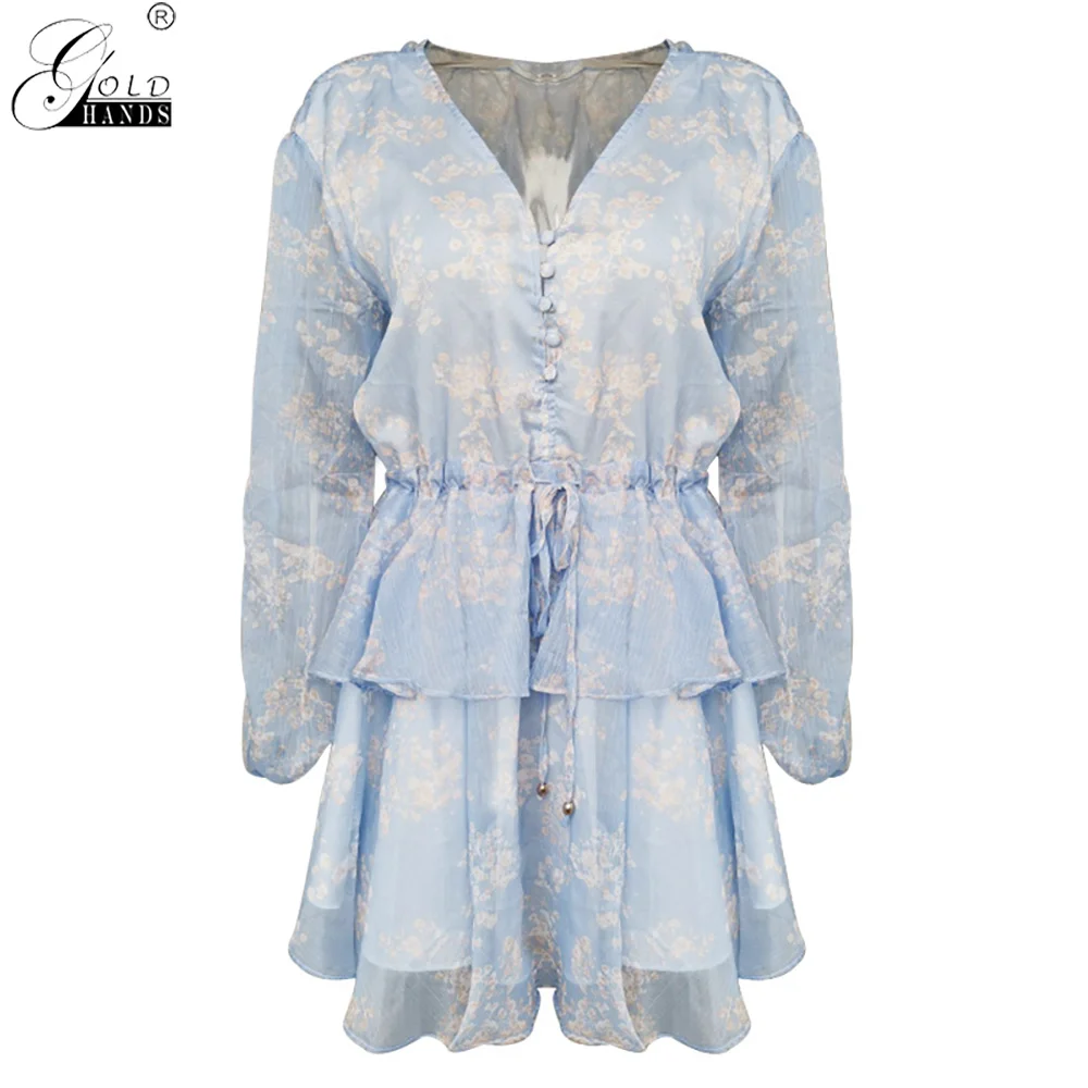 Женское пляжное платье с принтом золотых рук повседневное мини v образным