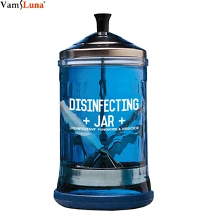 Дезинфицирующая банка для парикмахерского салона, стеклянная банка среднего размера для дезинфекции и дезинфекции