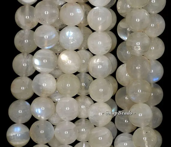 

12mm Milky Rainbow Moonstone Gemstone Grade AB Round 12mm Loose Beads 7.5 inch Half Strand (90191644-94)