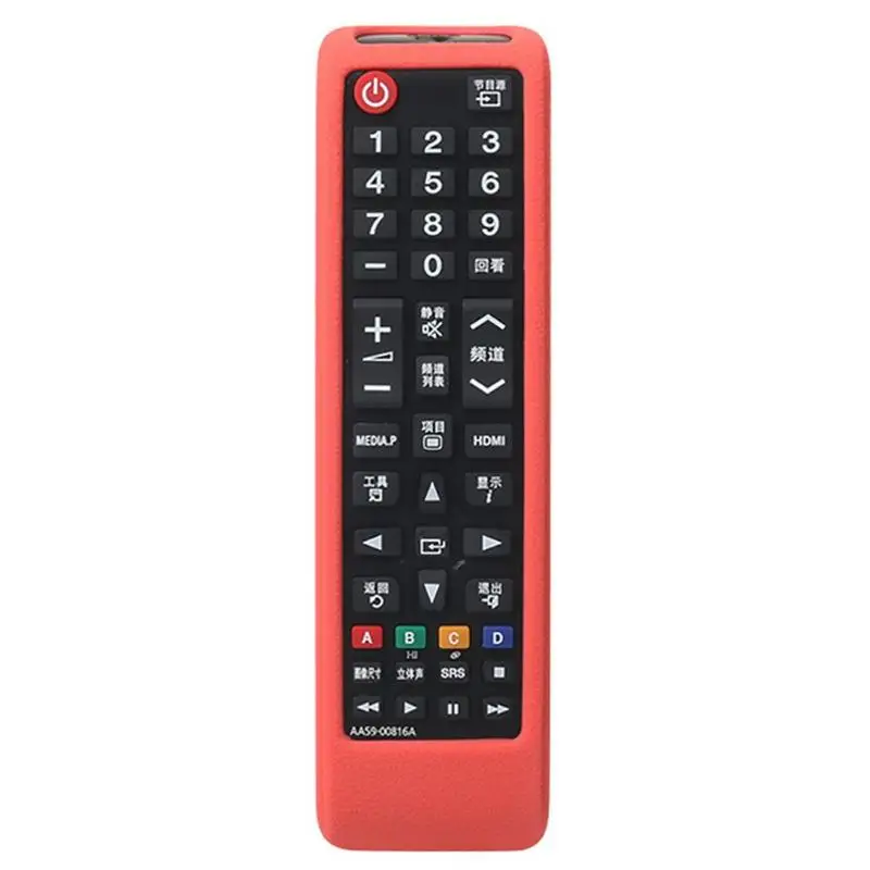 Red Силиконовый чехол для телевизоров Samsung пульт дистанционного управления AA59-00816A 00813A00611A752A - Цвет: Red