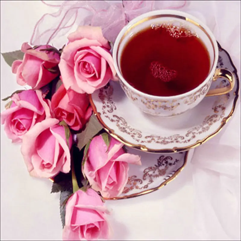 5d алмазная живопись чайные цветы кофейный полноразмерный квадратный набор для