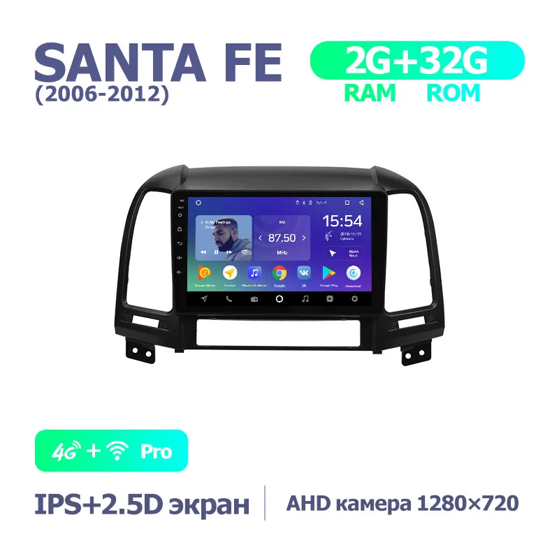 TEYES SPRO Штатное Головное устройство For Hyundai Santa Fe 2006-2012 GPS Android 8.1 aвтомагнитола магнитола автомагнитолы Андроид для Хендай Санта Фе 2 аксессуары штатная магнитола автомобильная мультимедиа - Цвет: Santa Fe 06 SPro 32G