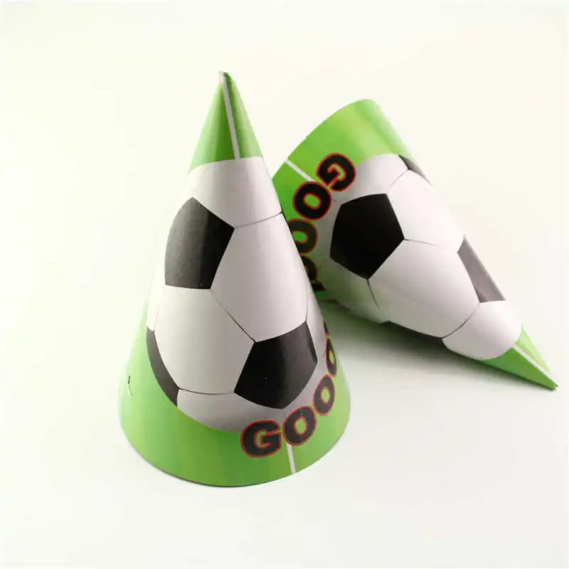 6pcs Hat Футбол тема вентилятор одноразовая посуда набор чашки, ребенок, душ Аксессуары для вечеринки, дня рождения вечерние одноразовые чашки - Цвет: 6pcs Hat