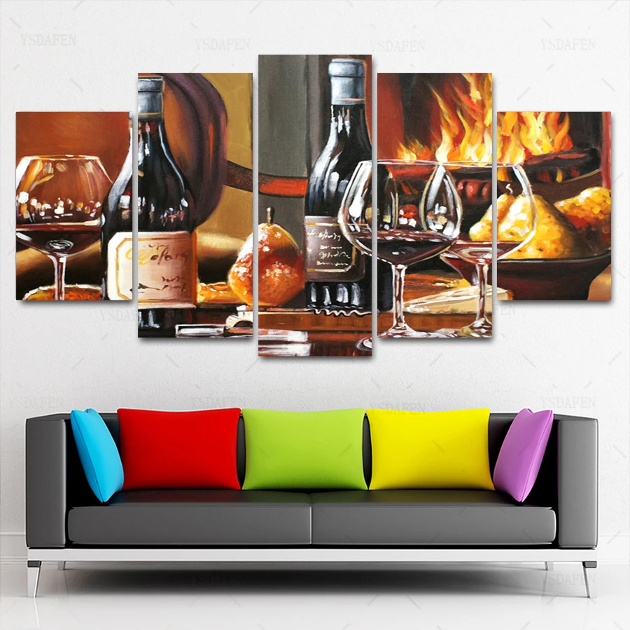 

Op de muur HD print olieverf modulaire foto Scenery poster kind room decor woondecoratie 5 stks canvas art z106