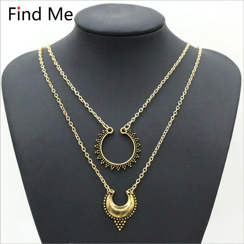 Женское Ожерелье в стиле бохо Find Me эффектное Золотистое Ожерелье-чокер с