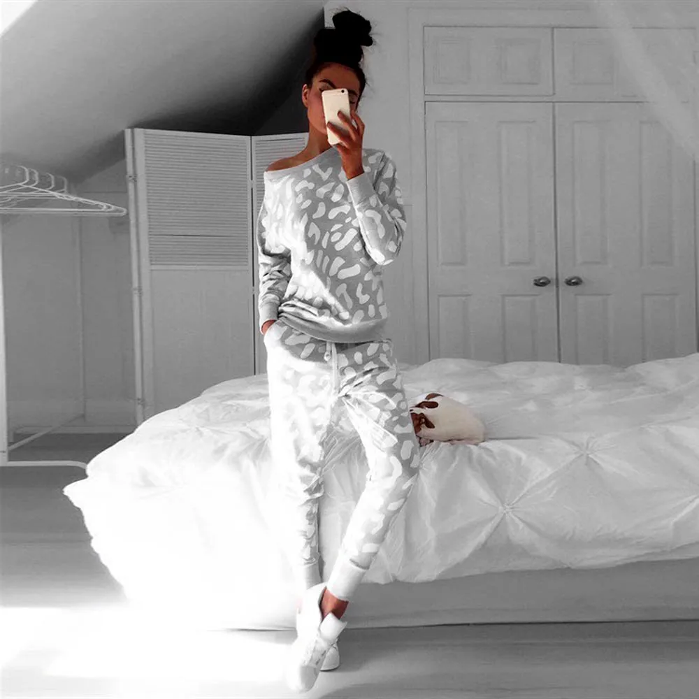 Женский хлопковый спортивный костюм с принтом толстовка длинным рукавом пуловер