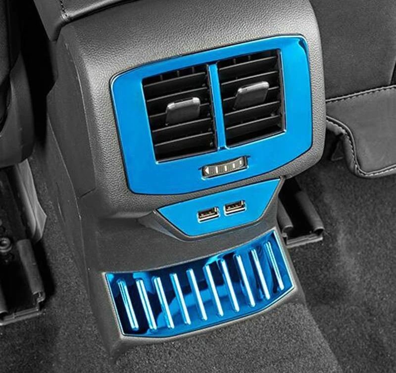 

Аксессуары для стайлинга автомобиля, задняя крышка из хлопка с USB, украшенная блестками для кондиционера Volkswagen T-ROC T ROC 2018 2019