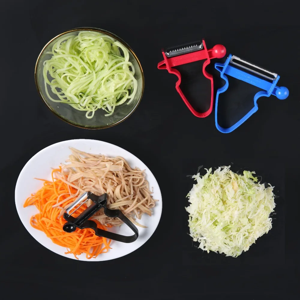 

Portable 1PCS Set Slicer Shredder Peeler Zester Cutter Multi Peel Stainless Steel Blade Zesters Kitcehn Tools Magic Trio Peeler